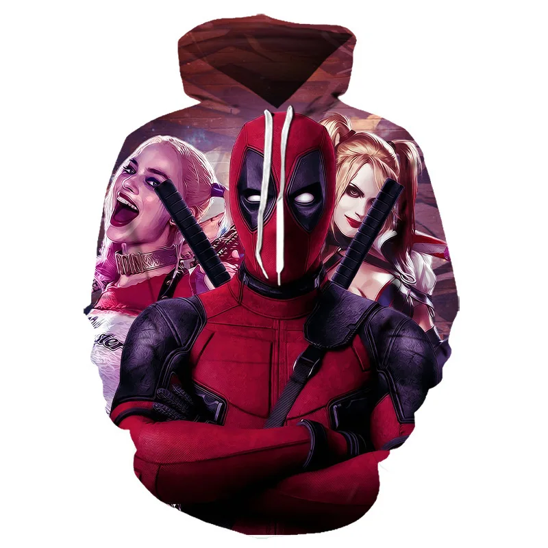 thumbnail image 2 of Sudadera con capucha con estampado 3D de Marvel Spider-Man Deadpool, moda para deportes al aire libre, hip-hop, informal, de manga larga para hombre, 2 of 5