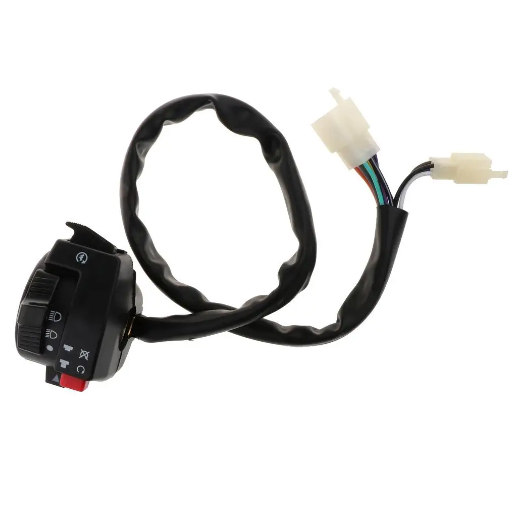 Motorcycle Handlebar Switch Assembly Multi-function Left Turn Horn Start Choke Starter Switch for 7/8