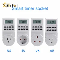 Digital Weekly Programmable Electrical Wall Plug-in Power Socket Timer Switch Outlet Time Clock Power Supply Accessories 1