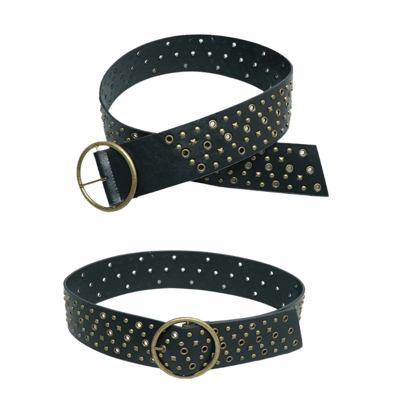 

Wear-resistant Adult Waist Belts with Pin Buckle Harajuku PU Waistband