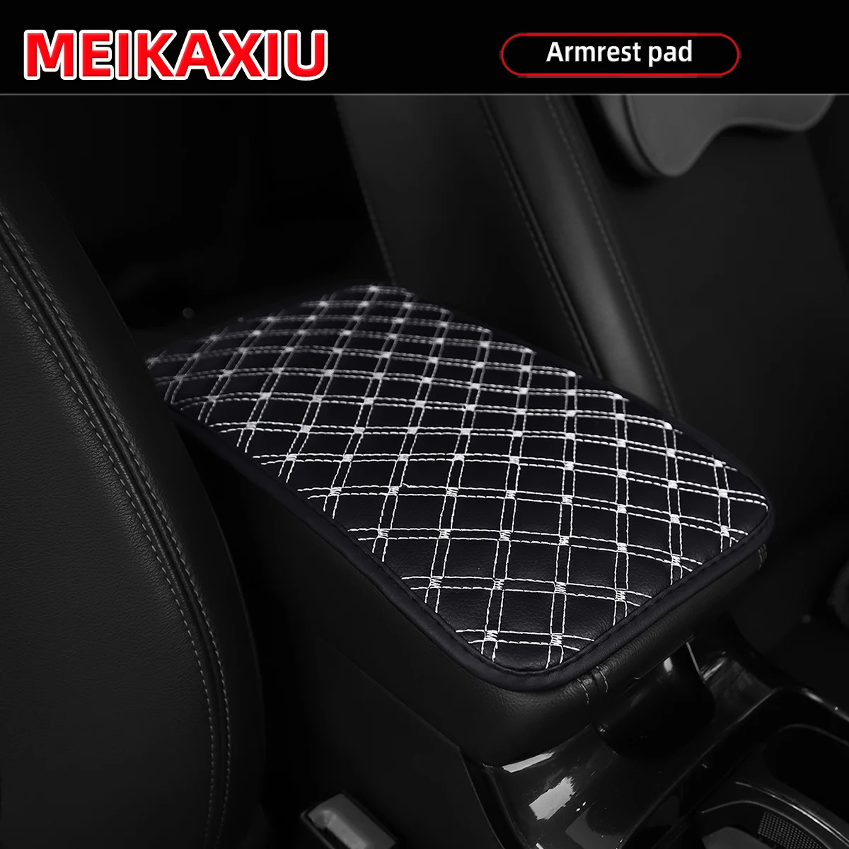 Elegant Embroidered Red Wine PU Leather Armrest Cover - Four Seasons Collection