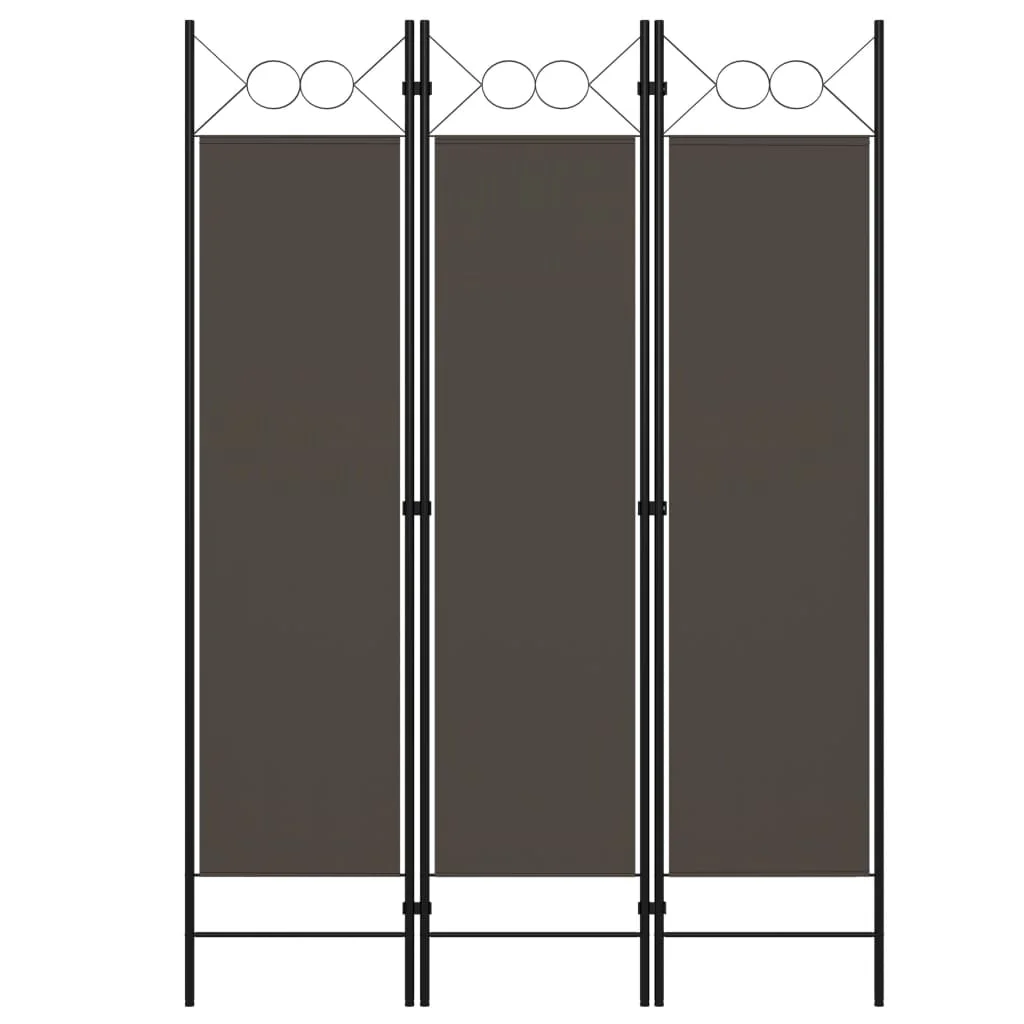 

3-Panel Room Divider Anthracite 47.2"x70.9" Room Trellis Divider and Folding Privacy Screens Home Decorate