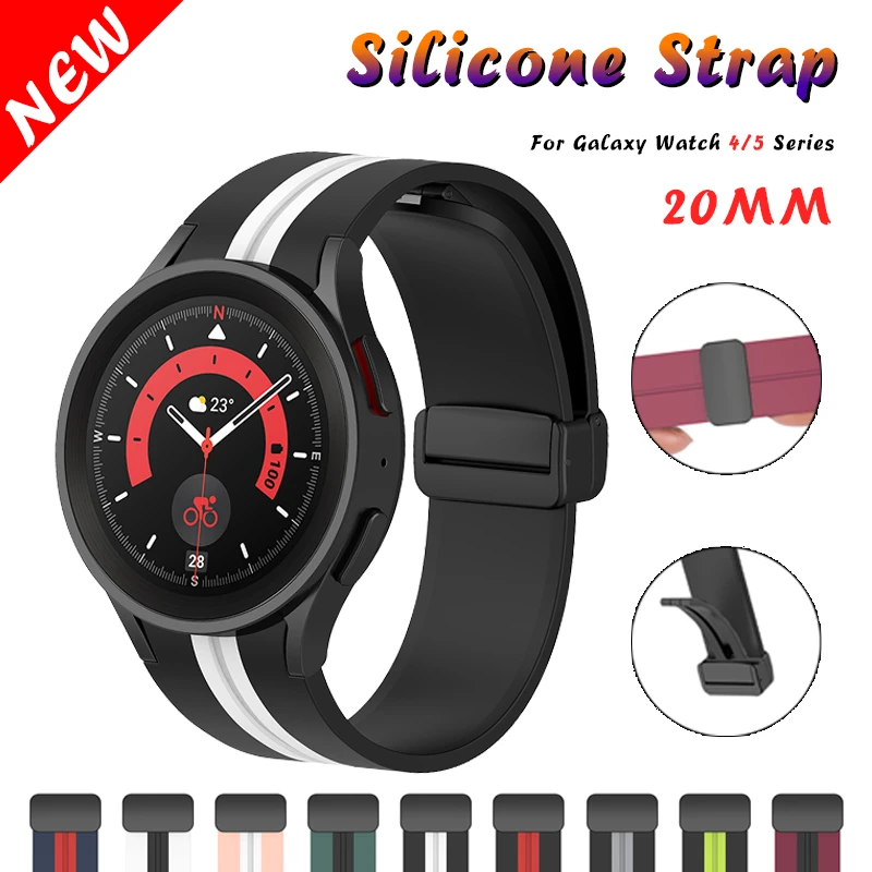 Original Silicone Strap Buckle For Samsung Watch 4/5 40 44mm