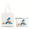 MINISO Disney Cartoons Donald Duck Tote Bag Fashion Aesthetic Shoulder Bag Eco Large Capacity Travel Shopping Bags Hand Bag 1