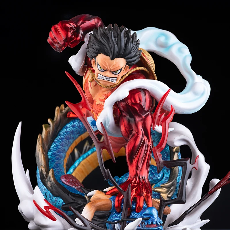 GK One Piece 26CM Anime Figure Wano Gear 4 Luffy 2 Head Pieces Statue  Figures Collectible Model Decoration Toy Christmas Gift