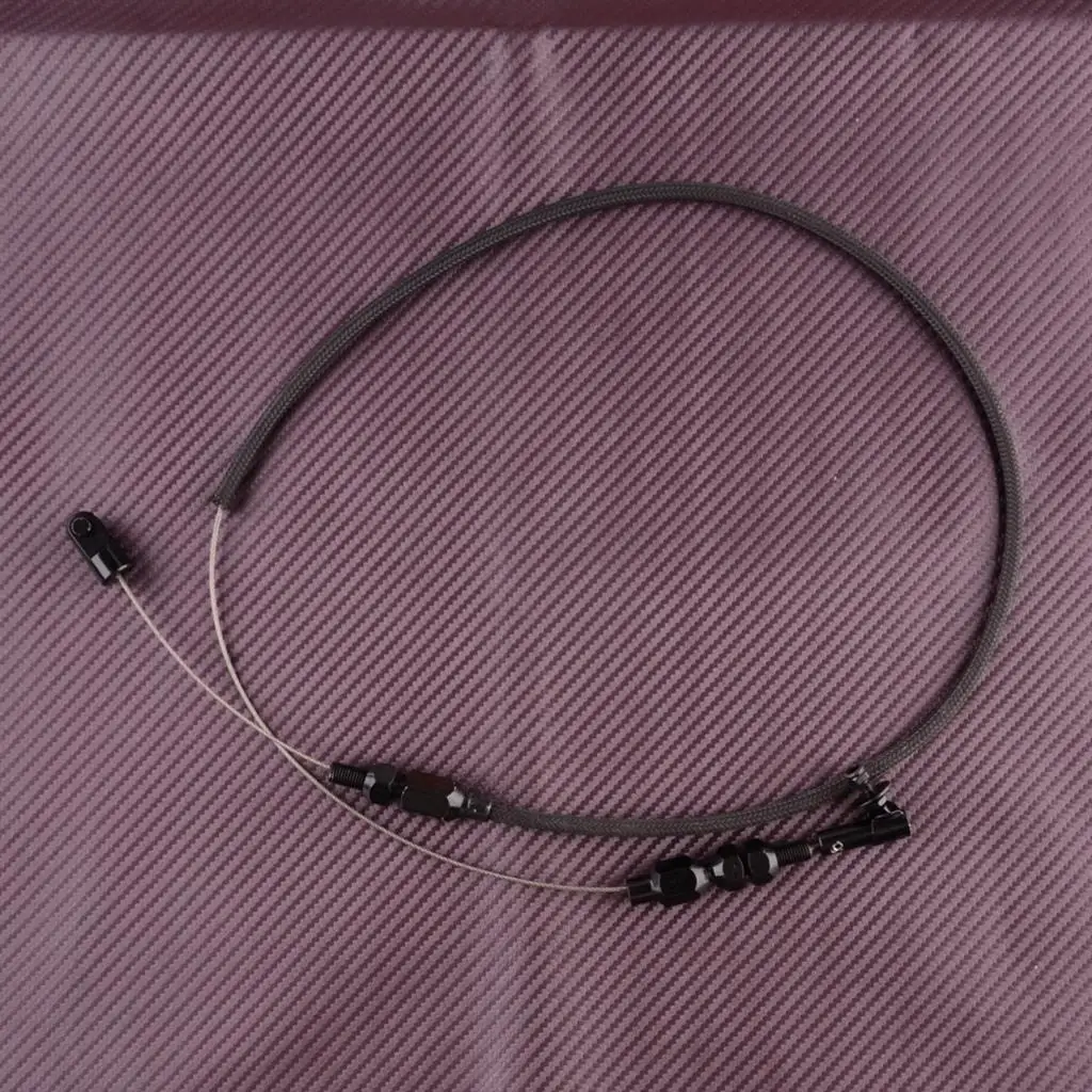 

Автомобильный трос дроссельной заслонки, плетеный кабель из нержавеющей стали, 24 дюйма, подходит для Mopar Ford GM, черный