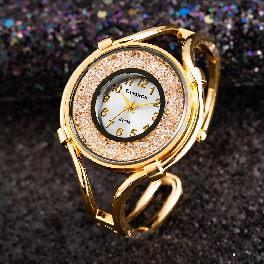 

Sdotter Bayan Kol Saati Top Brand Luxury Gold Women Crystal Watches Fashion Casual Ladies Bangle Bracelet Watch Female Clock Rel