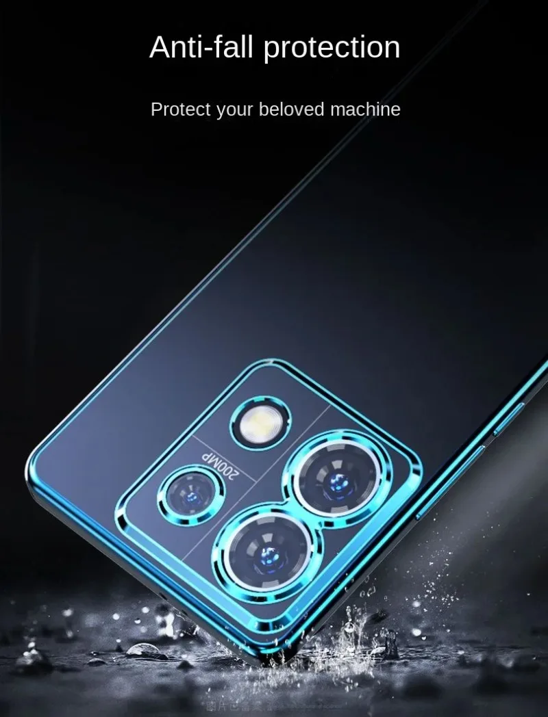 Ultra-Thin Electroplating Transparent Shockproof Silicone Case