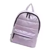 Women's Lightweight Quilted Backpack Metallic Puffer Shoulder Bag with Zippered 2