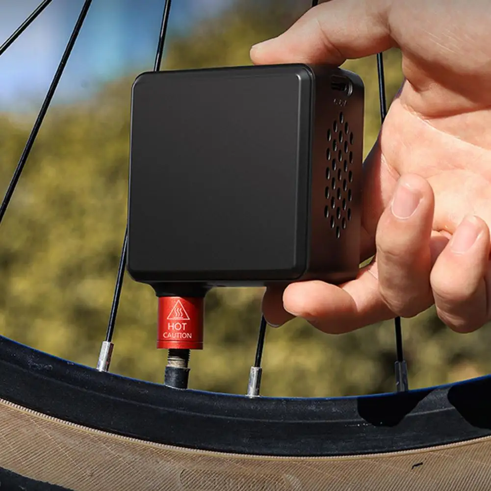 

Wireless Tire Inflator Portable Electric Bicycle Pump with Digital Pressure Gauge Compact Rechargeable for Bikes for On-the-go