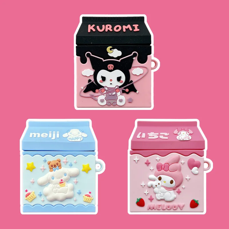 

Cute Milk Tea Case for Apple AirPods 1 2 3 Pro 2 Case 3D Anime Silicone Case Headphone Box Earphone Protective Cases Accessories