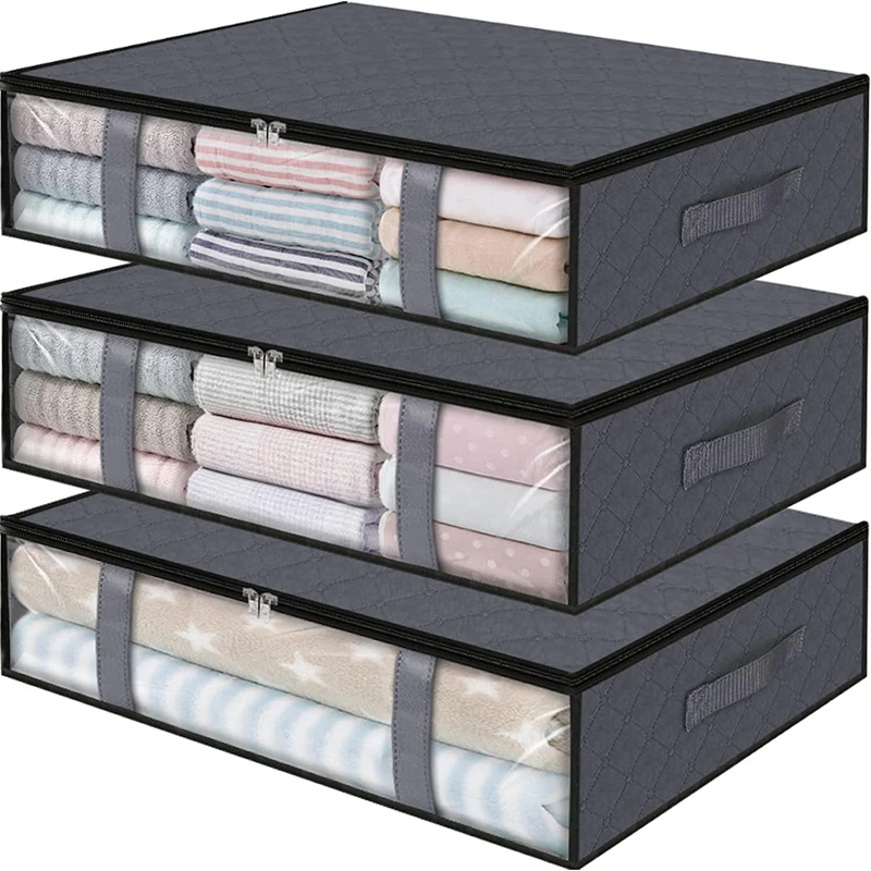 Large Capacity Underbed Storage Bag Organizer Foldable Clothes Duvet Pillow Clothes Quilt Under Bed Storage Sundries Bag storage bag clothes storage bag clothes storage box foldable storage bags clothes storage organizer foldable storage bag bed storage bag under bed storage box