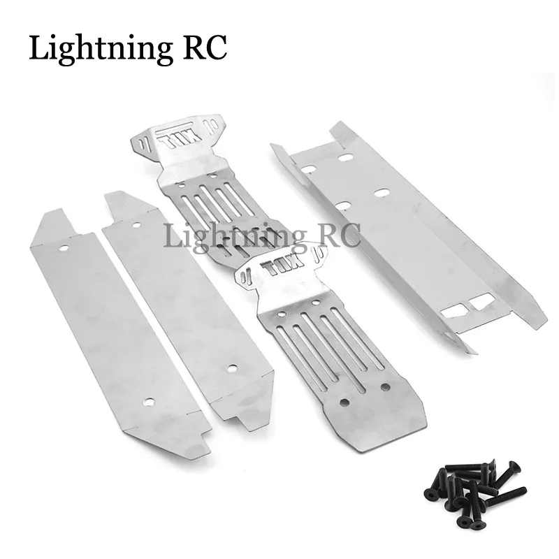

5pcs Stainless Steel Front and Rear Chassis Armor Skid Plate Protector for 1/6 XRT RC Truck Car Upgrade Parts