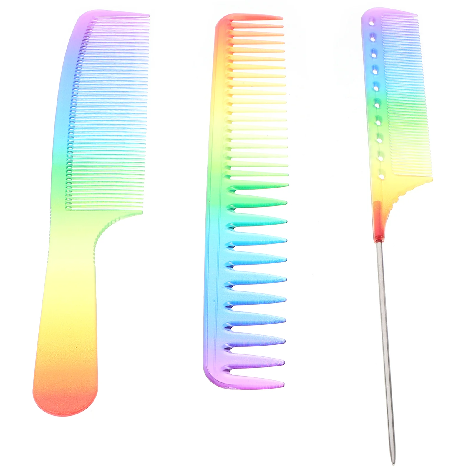

3 Pcs Comb Styling Hair Care Combs Tooth Fashion Resin Smooth Pointy-tail Women's Hairbrush