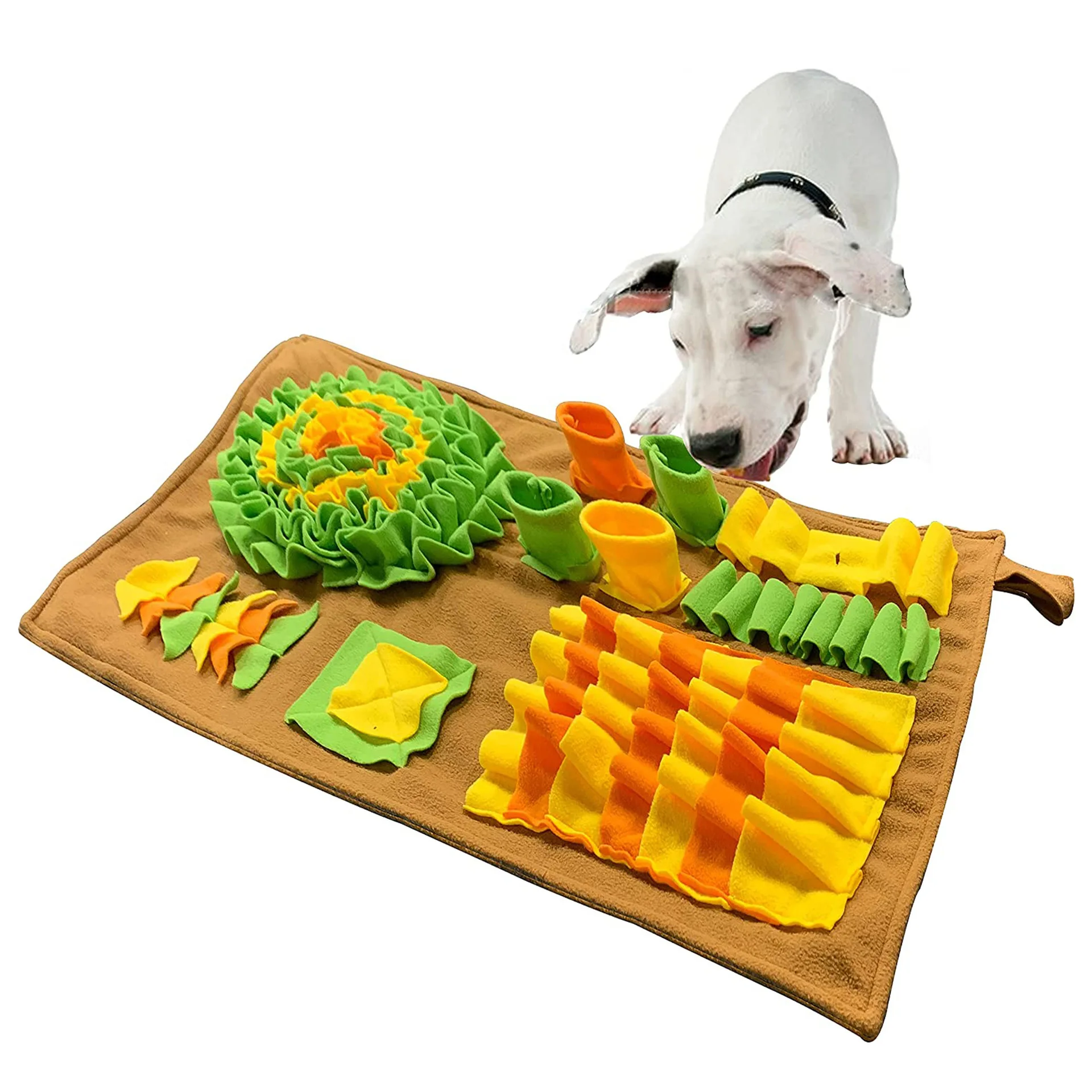 Dog Snuffle Mat Pet Leak Food Anti Choking Mat Cat Dog Sniffing Training  Blanket Nosework Puzzle