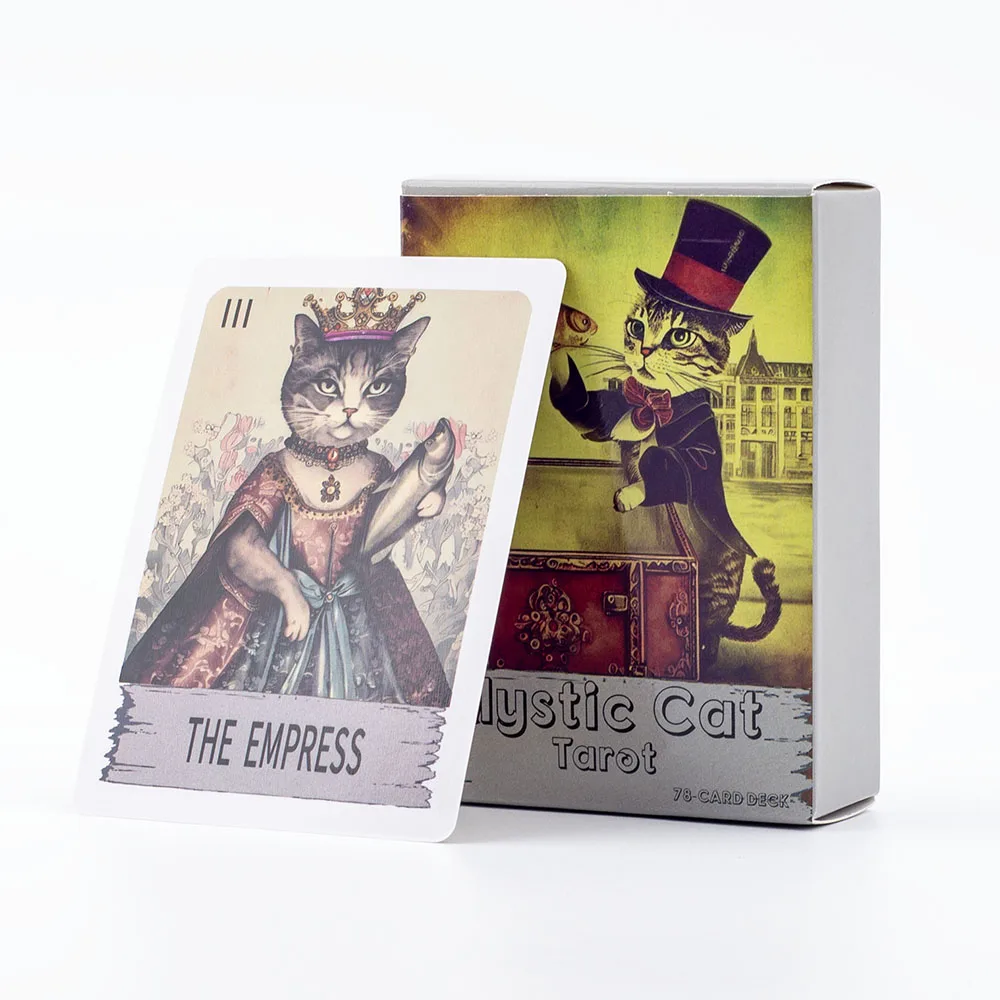 Baraja de Tarot de gato negro Shadowy, baraja felina, 78 Uds., cartas de Tarot basadas en el Baraja de Tarot de gato negro Shadowy, baraja felina, 78 Uds., cartas de Tarot basadas en el