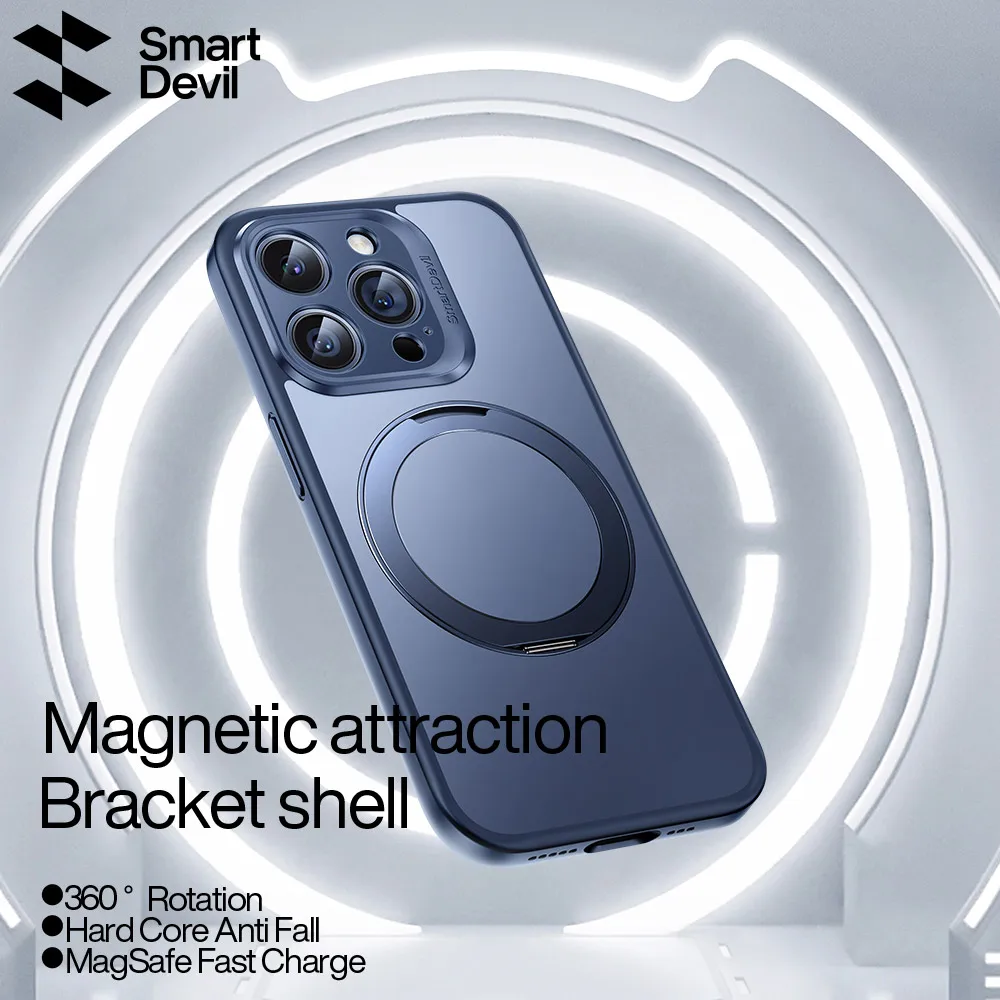 SmartDevil Magnetic Phone Case For iPhone 15 Pro Max 15 Plus 15 Pro Transparent Magsafe Wireless Charging Case Magnet Back Cover 2
