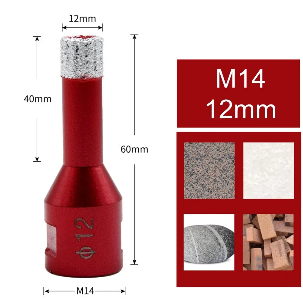1pc 6-68mm Dry Diamond Drill Bit M14 Dry Diamond Drill Bits For Angle Grinder Porcelain Granite Tile Glass Ceramic Saw Bit