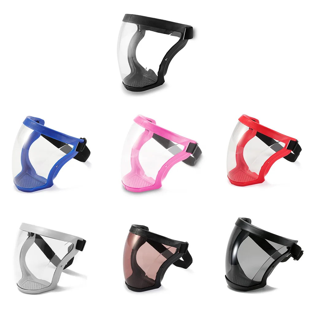 Face Shield Dustproof Splashproof Full Face Guard Indoor Outdoor Nose Mouth Eyes Protector, Pink images - 6