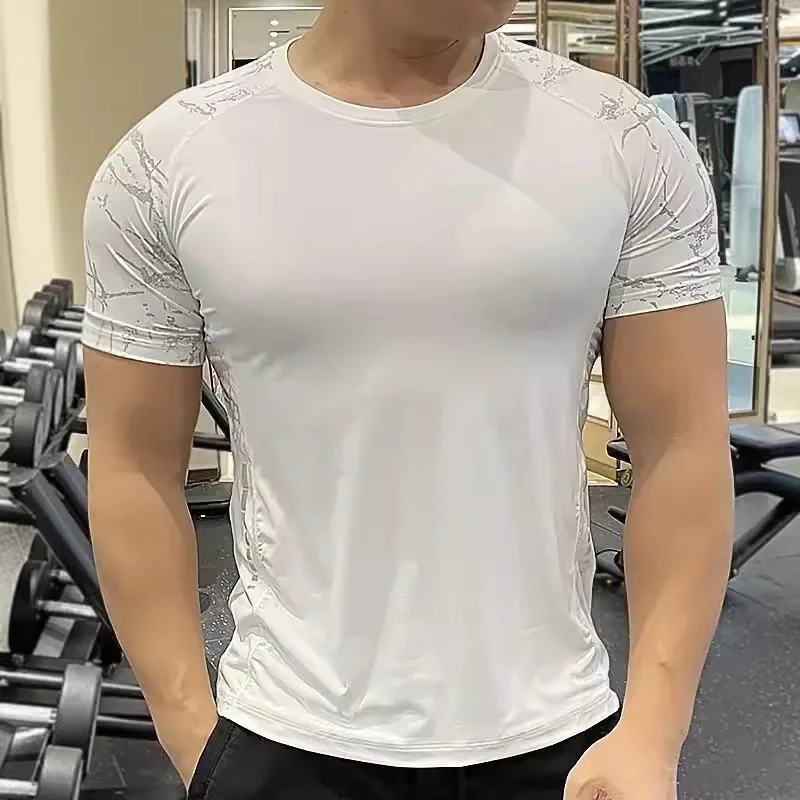 Men Sport T-shirt Quick Dry Short Sleevee Workout Gym TShirt Compression Fitness Running Tops Soft Summer T Shirt Men Rashgard 3