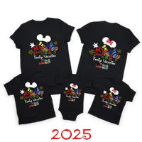 2025 Disney Family Vacation Father Mother-kids Family Matching Outfits Funny Disneyland Family Look 1
