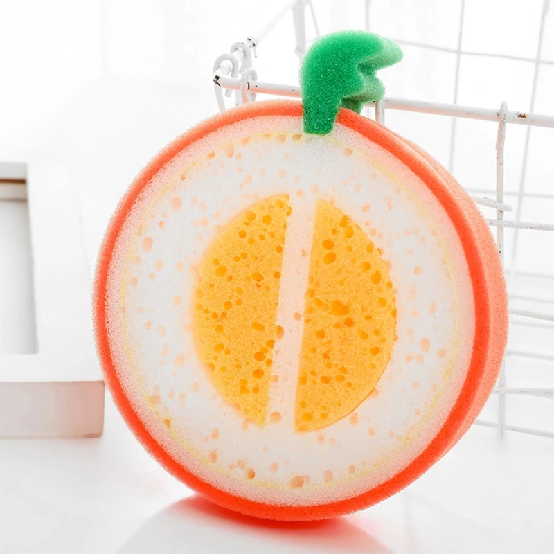 Fruit Shaped Body Scrubber Soft Exfoliating Bath Sponge Shower Cleaning