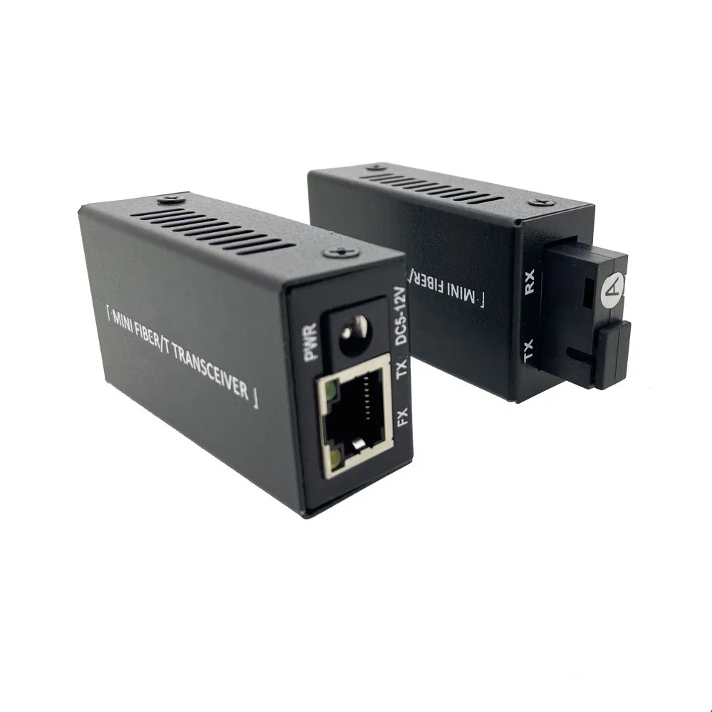 SC Mini Fiber Transceiver, Gigabit Fiber Media Converter, Mini MC 1GE1GF, 1Pair1A + 1B, 1310nm, 1550nm, 20km, 10 m, 100 m, 1000m