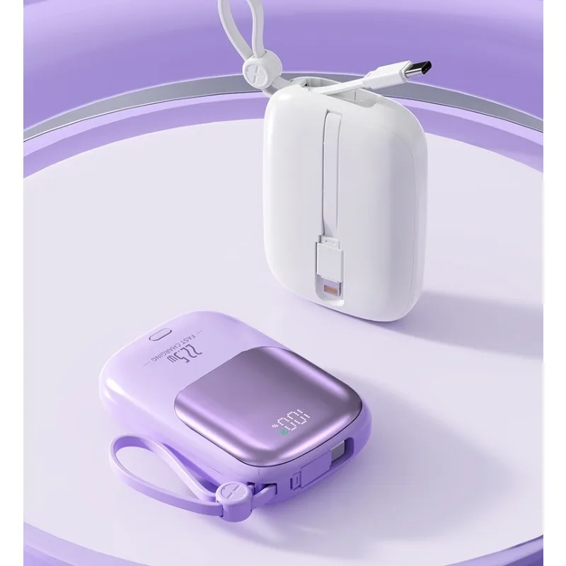 22.5W 20000mAh 고속 충전 파워 뱅크 내장 케이블 포함, 대용량 휴대용 충전기, 화웨이 애플 폰 호환