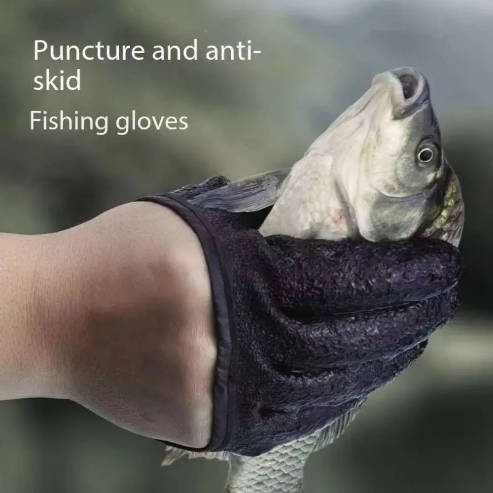 1pcs Multi Functional Fishing Gloves Anti Slip Full Finger Fishing Catching Gloves Anti Stab Wear-resistant Protect Hand Glove