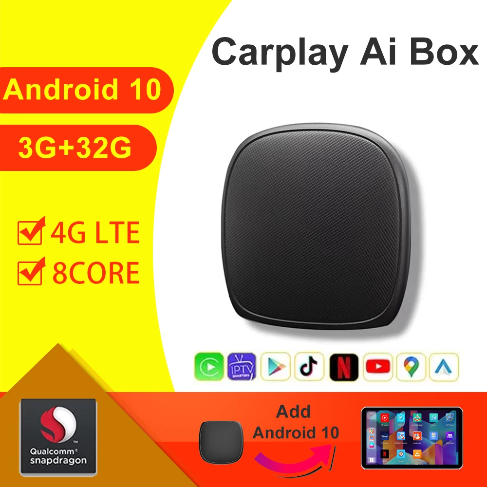 Carplay Ai Box Android Auto Wireless Carplay Tiktok Android 10 Box Car