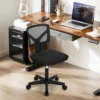 JHK Mesh with Lumbar Support Armless Office Chair Low Back with Wheels Adjustable Height 360° Rolling Swivel Computer Chair 2