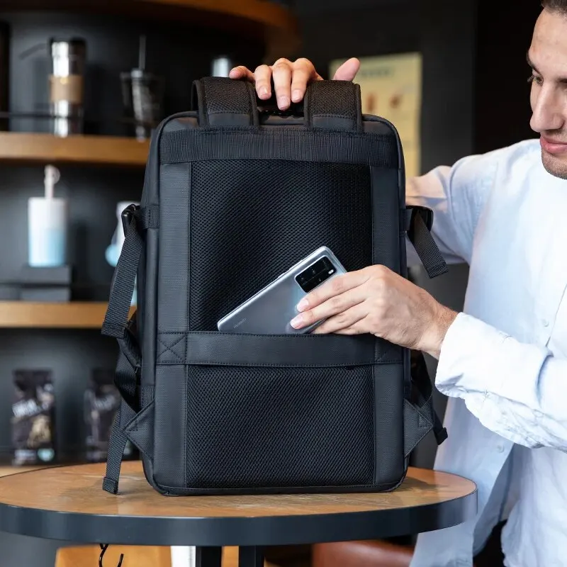 HK Business Backpack for Men Waterproof Anti-Theft 15.6” Laptop Backpack Casual Large Capacity Expandable Travel Bag Short Trip 6