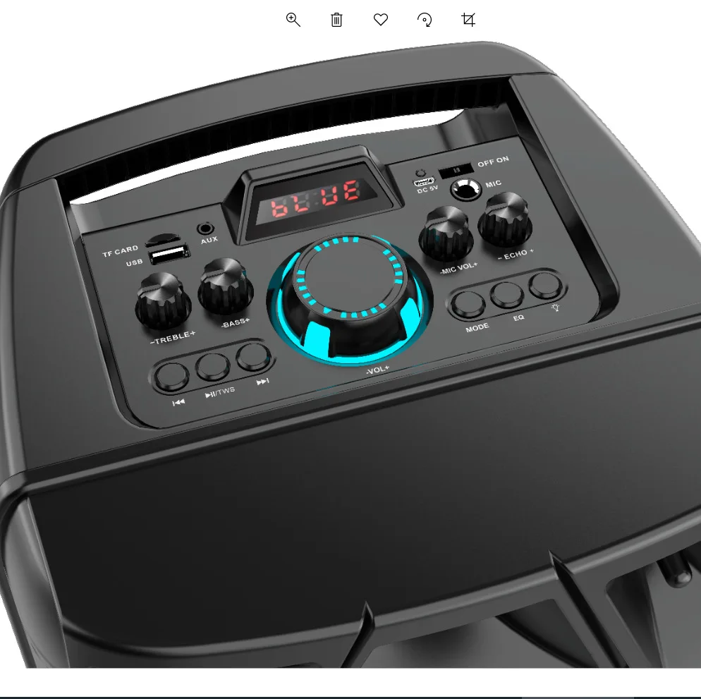 Altavoz Bluetooth para coche, sistema de altavoces con micrófono  inalámbrico portátil, 2000W, pico Dual, 8 pulgadas, PARA Karaoke, fiesta -  AliExpress