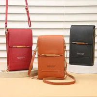 Crazy Bag Fashion Touch Screen Lock Cell Phone Bag Women's Mobile Phone Card Holder Crossbody Shoulder Bag - Image 2