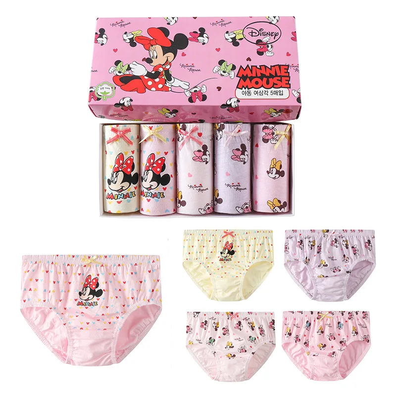 

Disney Kids Girls Boys Underwear Cartoon Children's Shorts Panties For Baby Boy Toddler Boxers Teenagers Cotton Underpants 5pcs