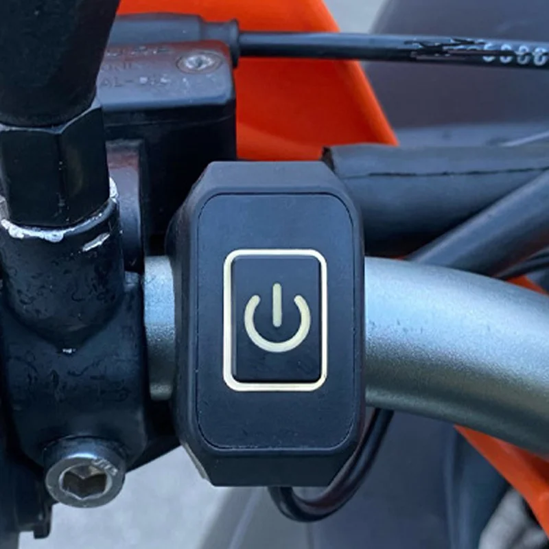 Motorcycle Handlebar Switch Universal 12V Button Connector Switch Electric Star Pressure Waterproof Control