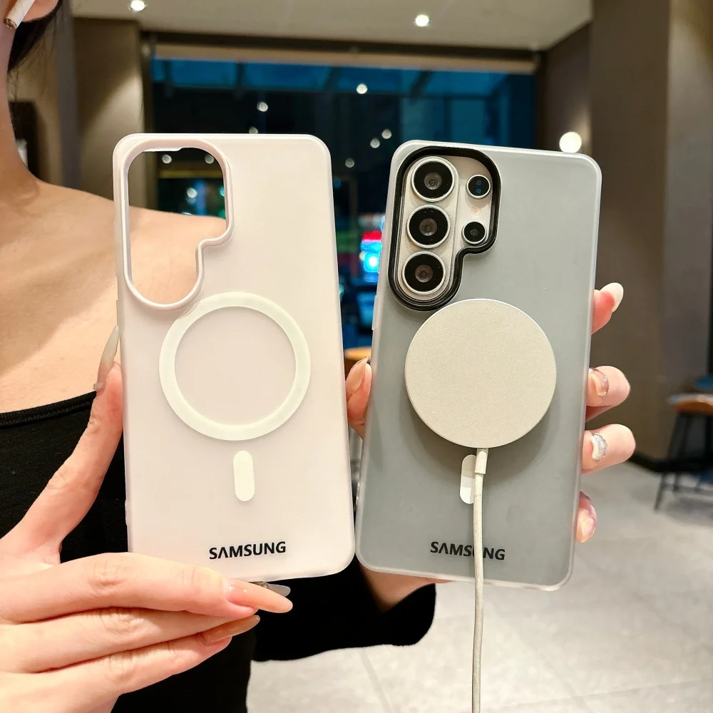 Candy Color Matte Soft TPU Magnetic Phone Case with MagSafe Wireless Charging Cover