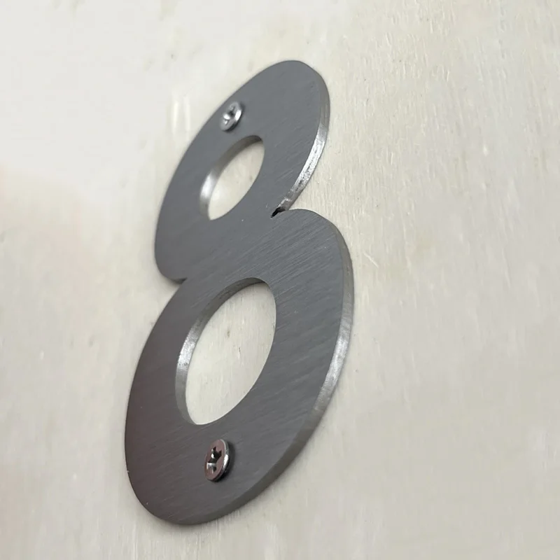 75MM Stainless Steel Outdoor House Number 0-9 Metal Doorplates Garden Yard Street Address Signs Door Mailbox Numbers Screws
