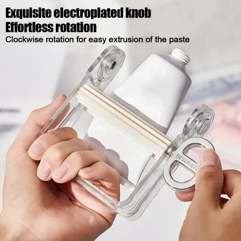 Toothpaste Squeezer Tooth Paste Holder Bathroom Tools Tube Cosmetics Press Facial Cleanser Rolling Squeezing Dispenser Tools