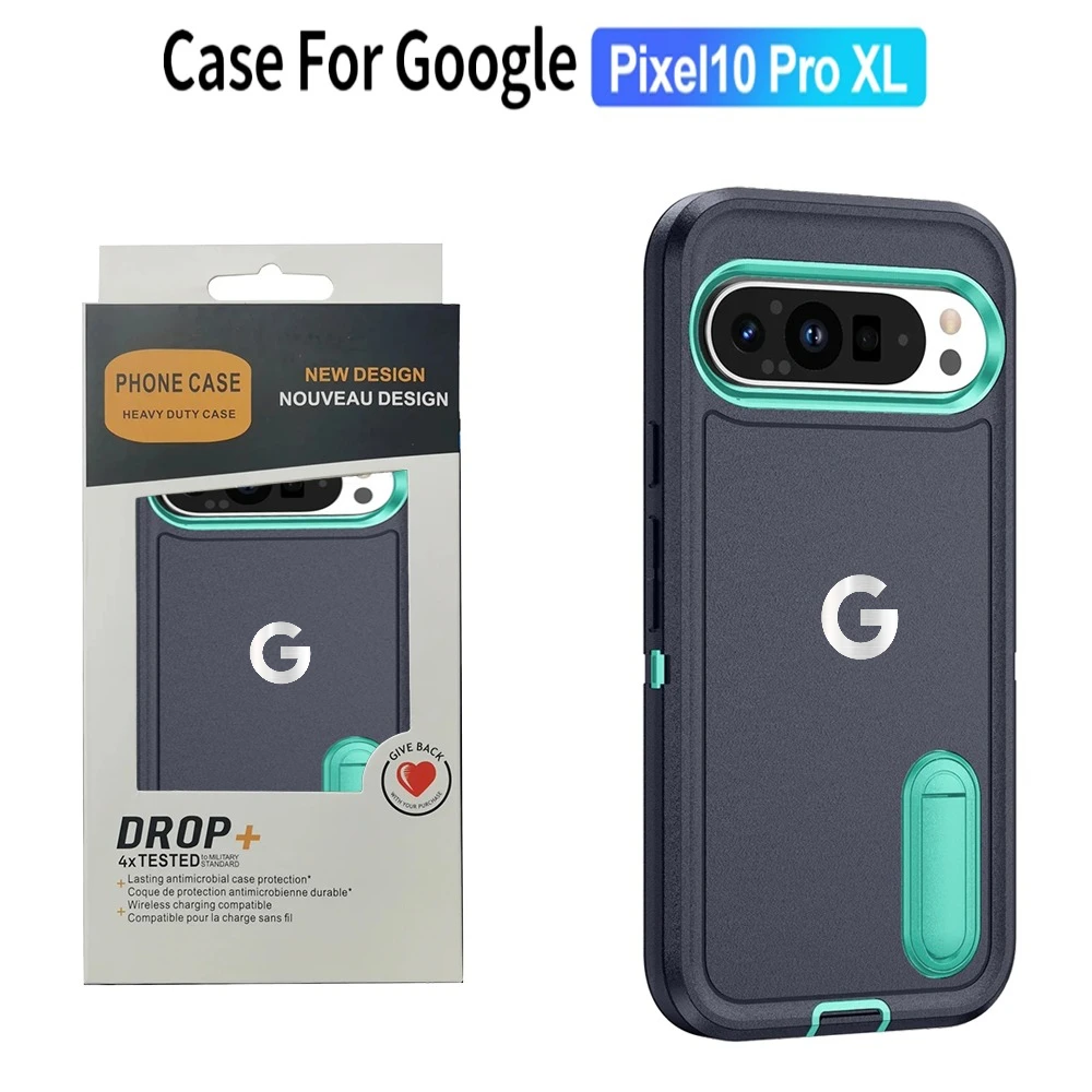 Rugged Hybrid Heavy Armor Invisible Bracket Case, TPU+PC Enhanced Anti-drop Protection