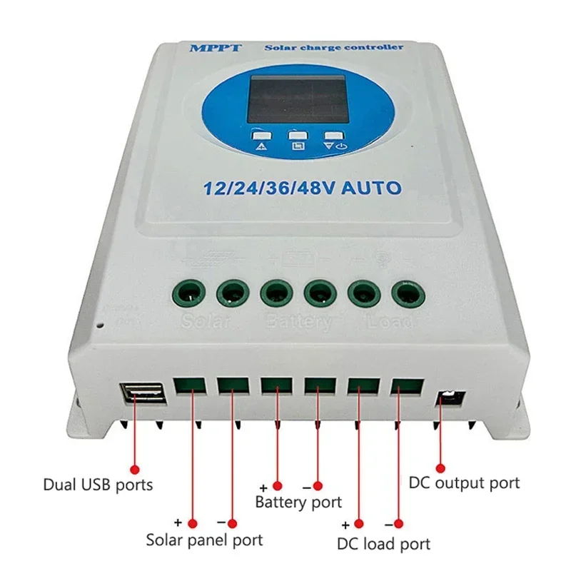 MPPT Solar Charge Controller Auto 12V 24V 36V 48V 150A Controller Solar Panel For Lithium LiFePo4 Lead-Acid Battery Regulator solar battery charge controller