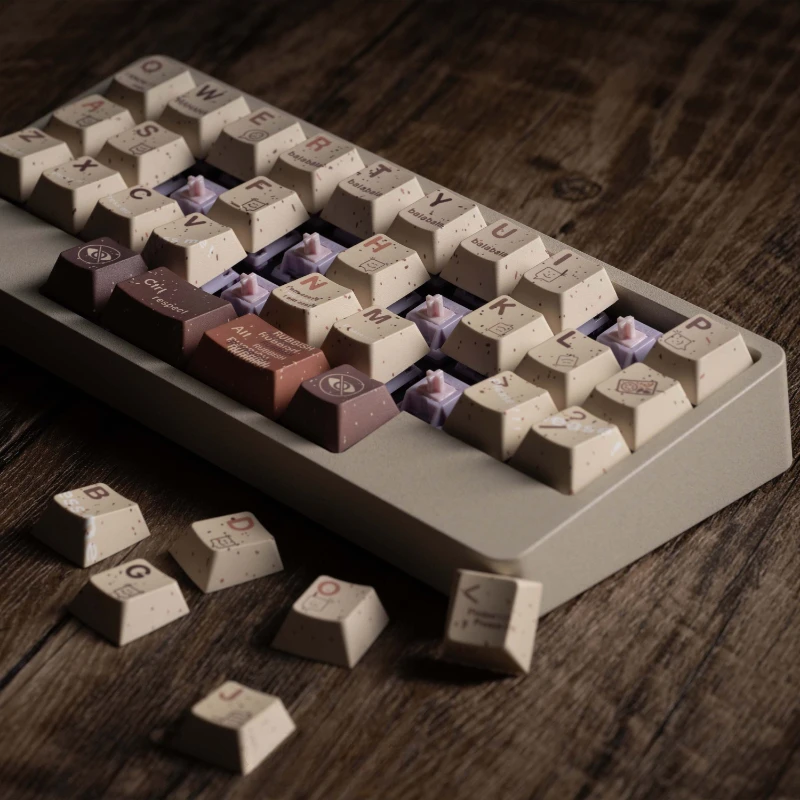 Horn Studio Shife Custom Keycap Grupo Pbt Dye-sublimação Splash Ink Keyboard Cap Cereja Perfil Key Cap para Teclado Mecânico - Imagem 4