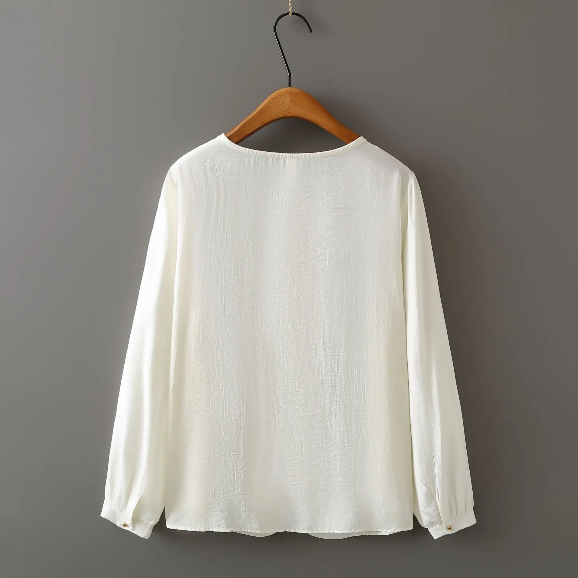 XXXXL Fashion Plus Size Women's Blouses Autumn Style Ruffled Long Sleeved Shirt 815