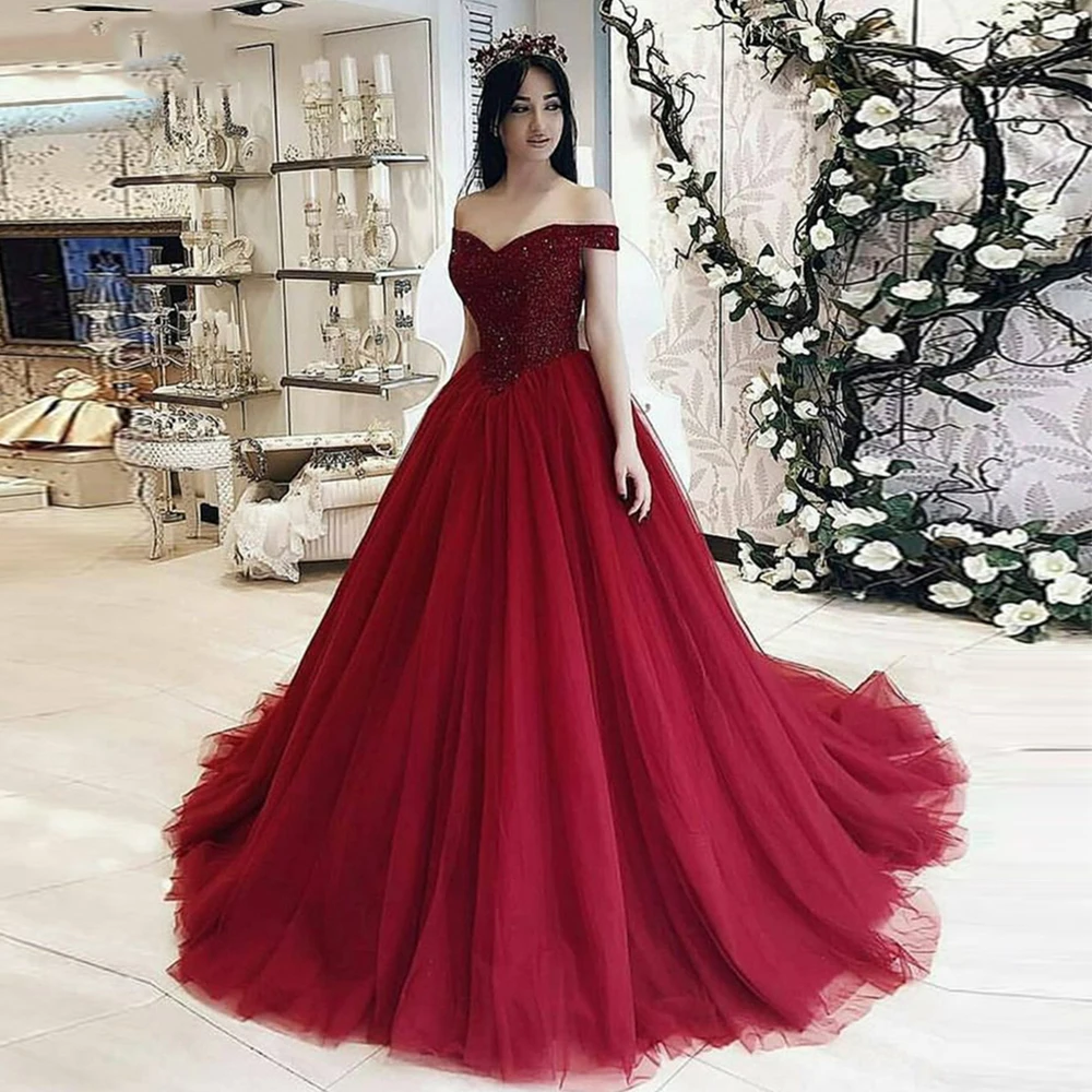GUXQD Tulle Ball Gown Masquerade Quinceanera Dresses Plus Size Princess Women Girl Sweet Prom Dress Party Gowns Vestido De Gala