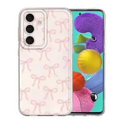 Chic Cute Pink Heart Bow Soft Phone Case Cover - Galaxy A17 (Mix02)