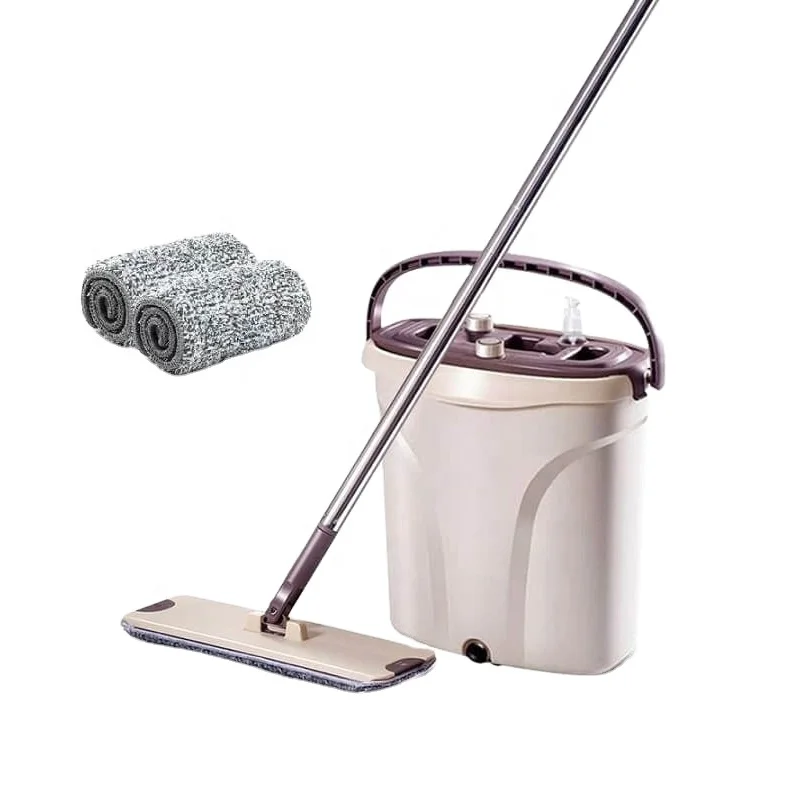 

Wholesale Self Wash Clean & Dirty water Divided Squeeze Flat mop System