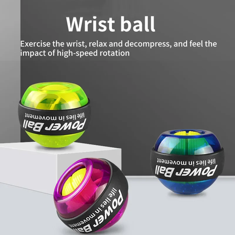 

LED Wrist Ball Trainer Gyroscope Fitness Strengthener Power Ball Arm Exerciser Powerball Exercise Machine Gym Fitness Equipments