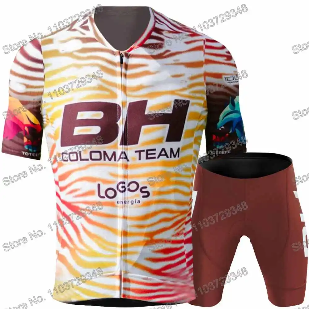 BH Coloma Team Cycling Jersey Men's Set Summer Cycling Clothing Road Bike Shirt Suit Short Sleeve MTB Bicycle Bib Shorts