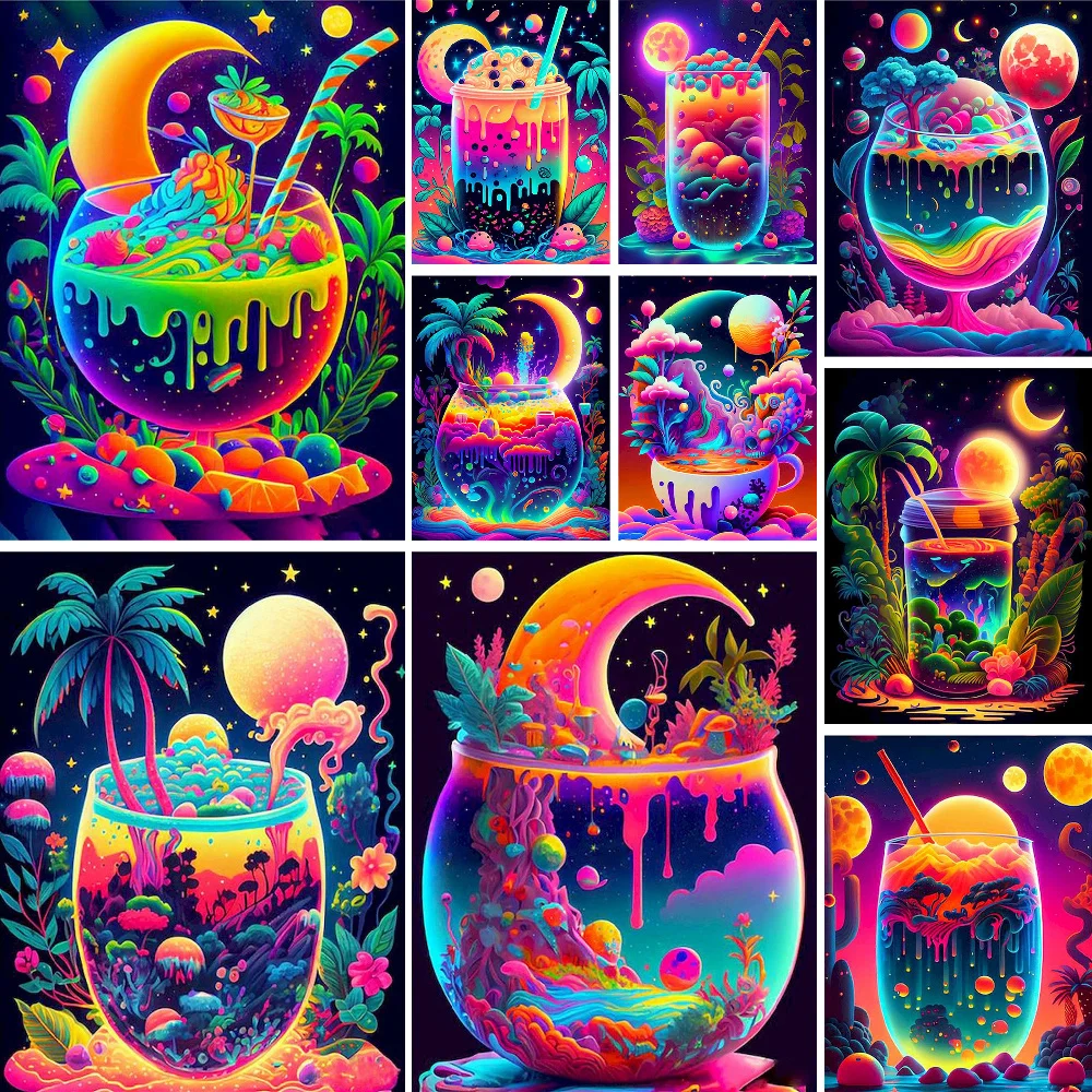 BrilliantDrinkPaintingByNumbersCustomOilPaintCraftKitsFor