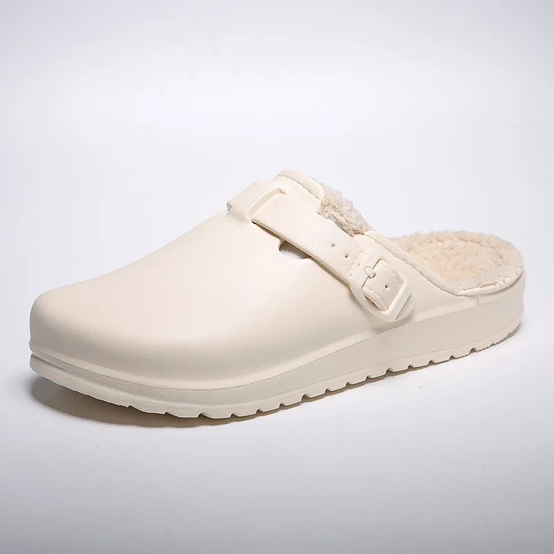Men Women Fall Winter Indoor Fur Clogs Shoes Fashion Keep Warm Fluffy EVA Soft Waterproof Non-Slip Slide Specialist Work Slipper non slip slippers soft slippers fur slippers eva slippers fashion slippers plush slippers soft non slip slippers
